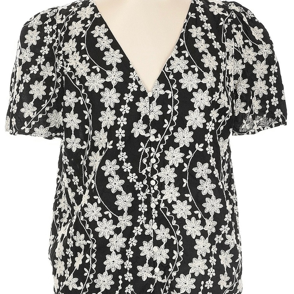 Sézane Emma Top in Ecru Embroidery FR 38 / US 6 - Picture 7 of 13